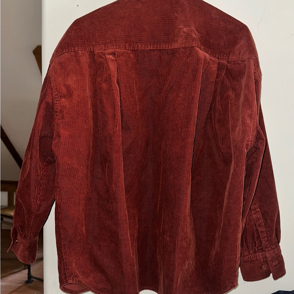 Brown Utility Jacket with Relaxed Fit and Soft Texture